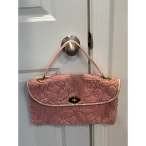 Pink carpet bag hand bag